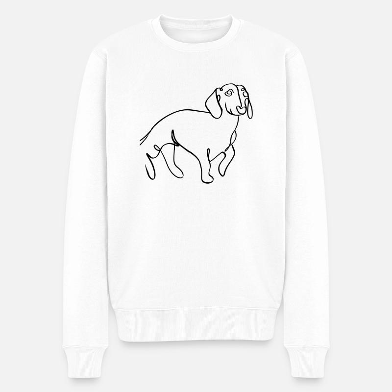 Teckel - Pull Premium bio Homme - blanc