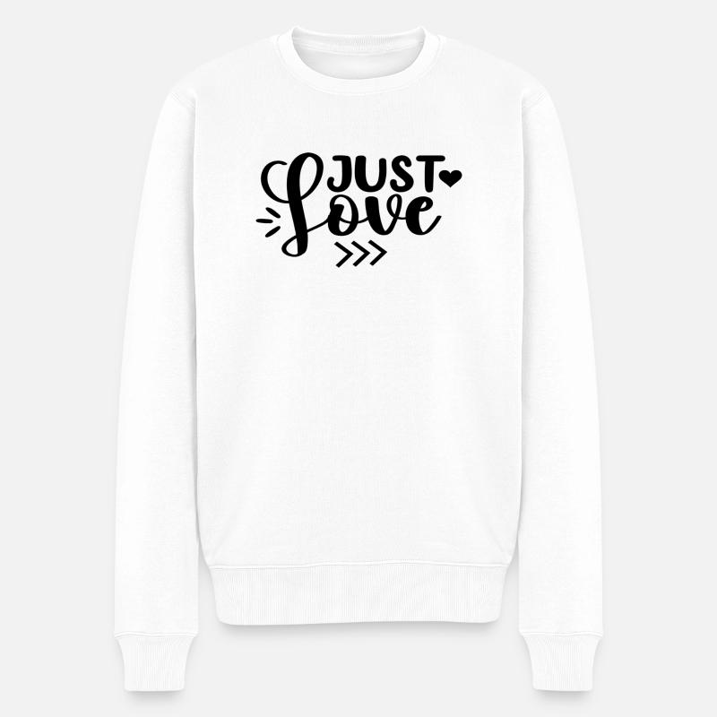 Juste de l’amour - Pull Premium bio Homme - blanc