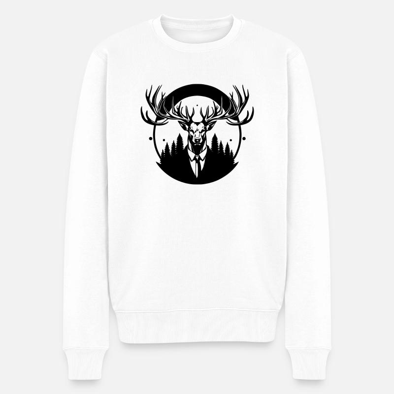 Patron Hirsch - Pull Premium bio Homme - blanc