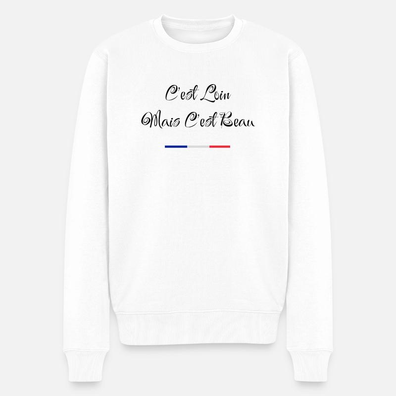 c'est loin mais c'est beau - Pull Premium bio Homme - blanc