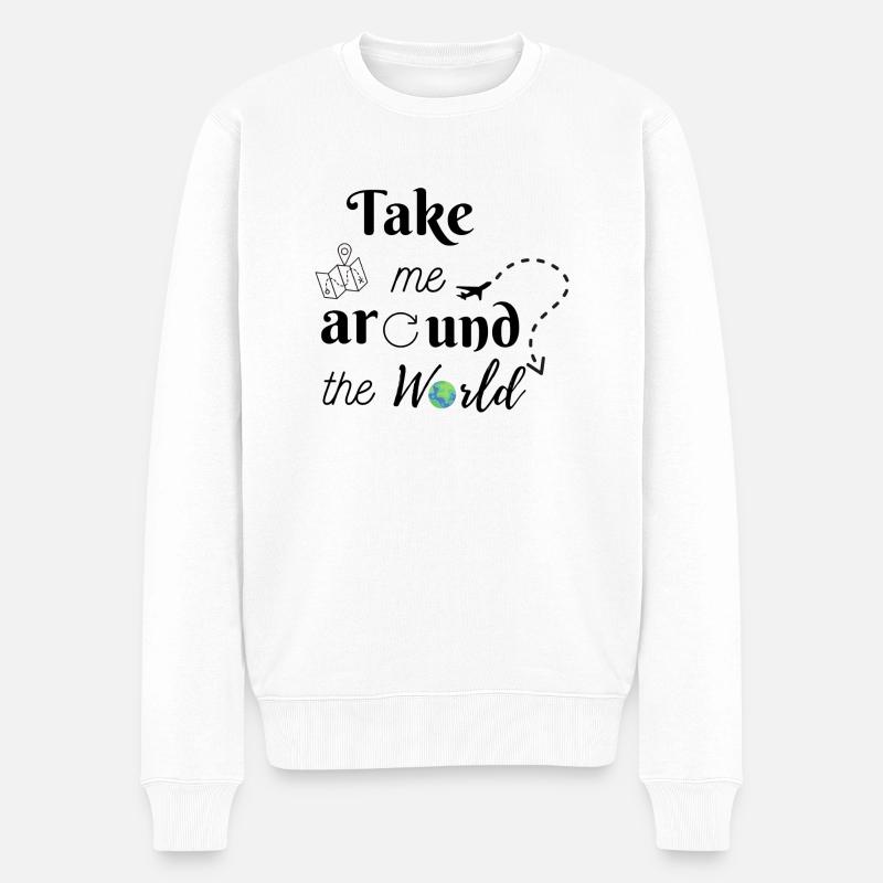 Emmenez-moi autour du monde - Pull Premium bio Homme - blanc