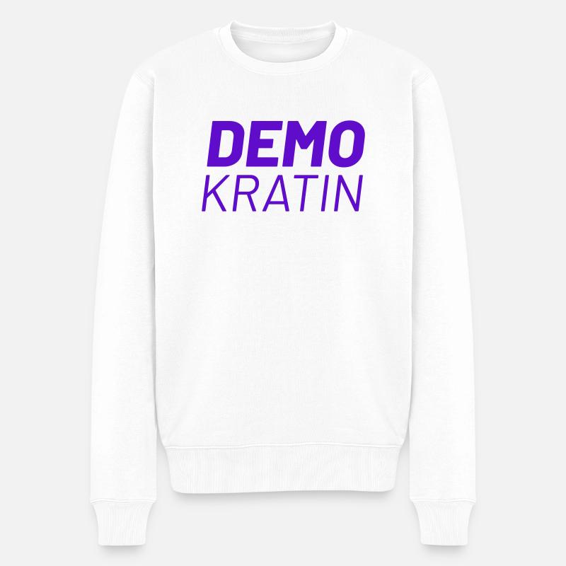 Demokratin - Männer Premium Bio Pullover - Weiß
