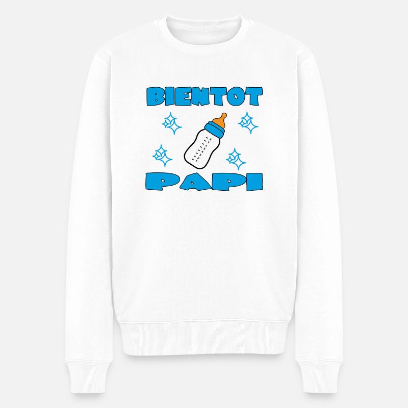 BIENTOT PAPI - Pull Premium bio Homme - blanc
