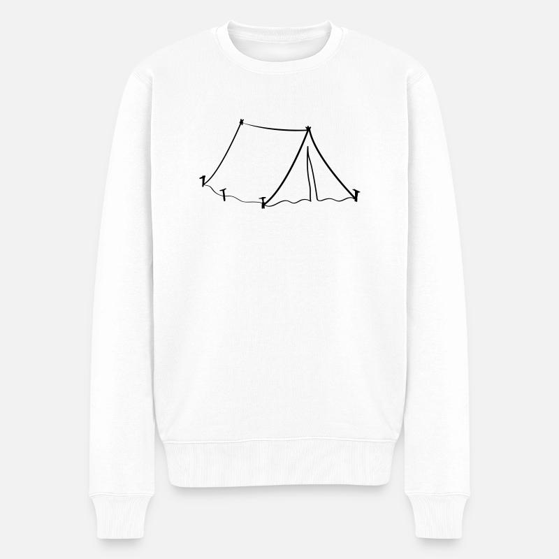 zelt - Männer Premium Bio Pullover - Weiß
