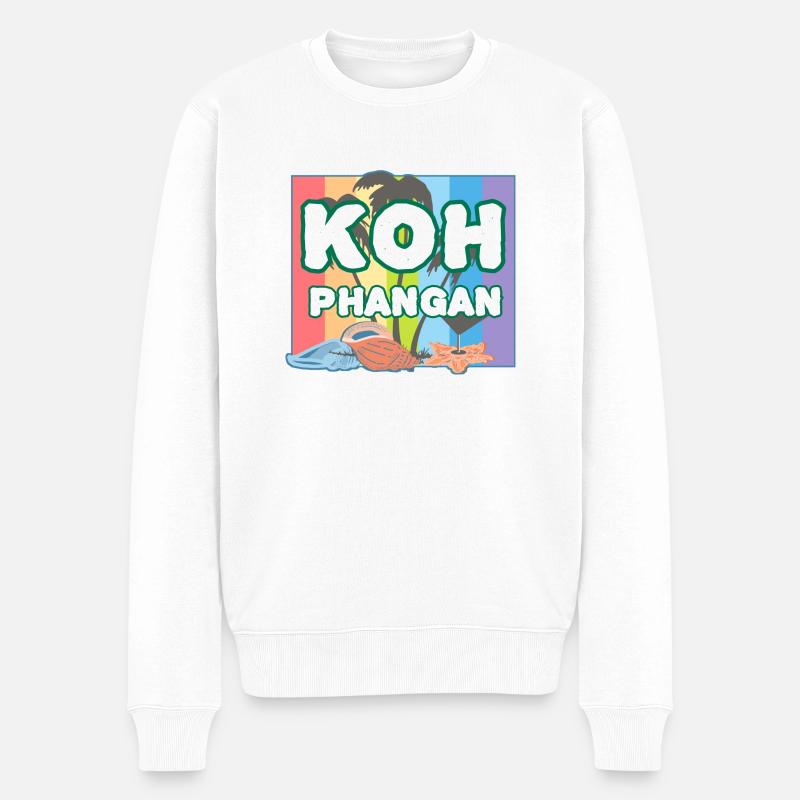 Arc-en-ciel K8h Phangan - Pull Premium bio Homme - blanc