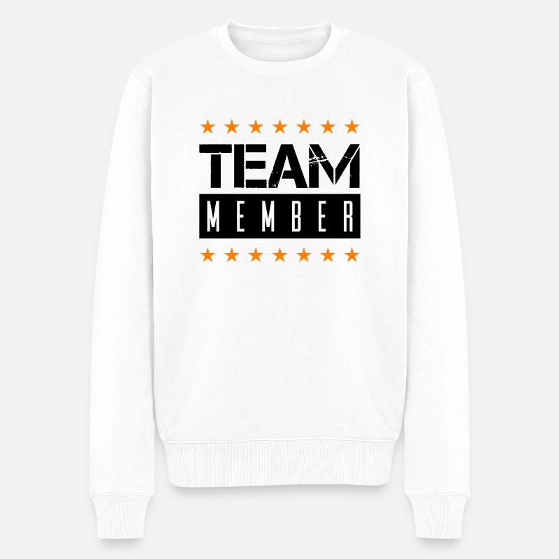 team member - Männer Premium Bio Pullover - Weiß