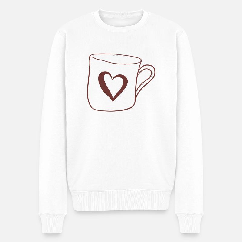 Mug avec coeur - Pull Premium bio Homme - blanc