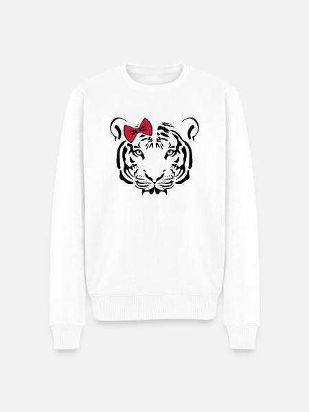 Söt Tiger GULLIG EDITION - Ekologisk premiumtröja herr - vit