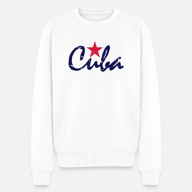 cuba_vec_2 fr - Pull Premium bio Homme - blanc