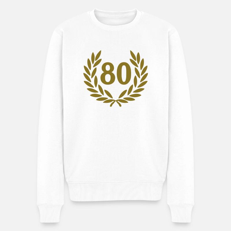 80_corona_premio_2 - Männer Premium Bio Pullover - Weiß