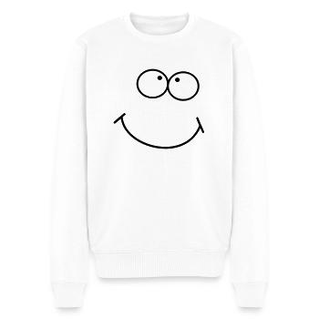 up-Look - Männer Premium Bio Pullover - Weiß - Vorne - Thijin (182cm)