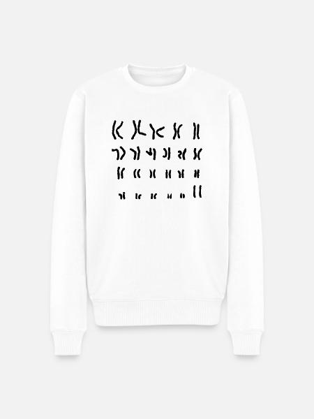 Chromosom xx Nerd-Shirt - Männer Premium Bio Pullover - Weiß