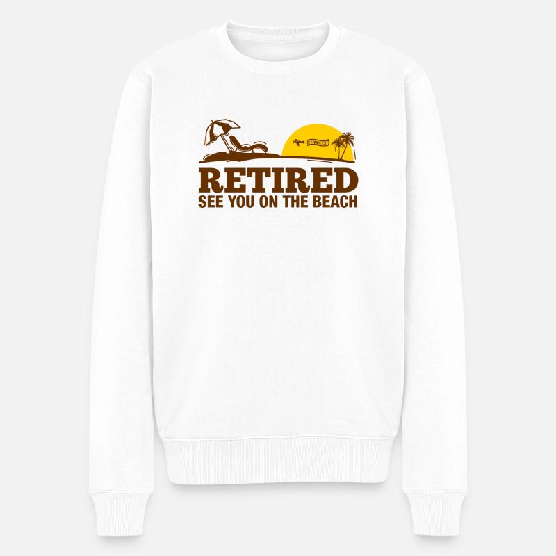 Pension - Männer Premium Bio Pullover - Weiß