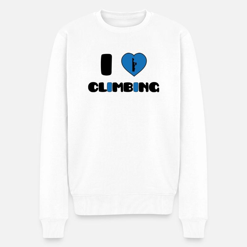 I Love Climbing - Pull Premium bio Homme - blanc