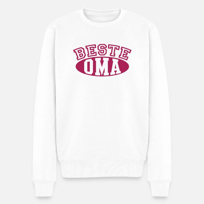 MEILLEUR OMA DESIGN - Pull Premium bio Homme - blanc