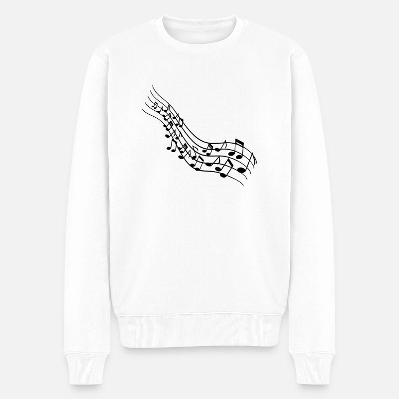Notes de musique - Pull Premium bio Homme - blanc