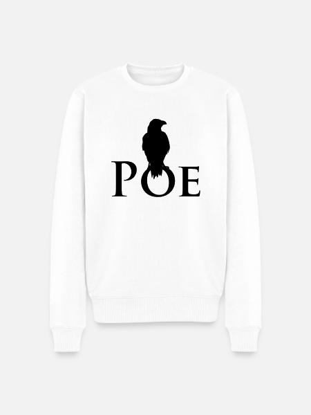 Poe Raven - Men's Premium Organic Jumper - white