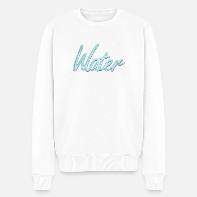 eau - Pull Premium bio Homme - blanc