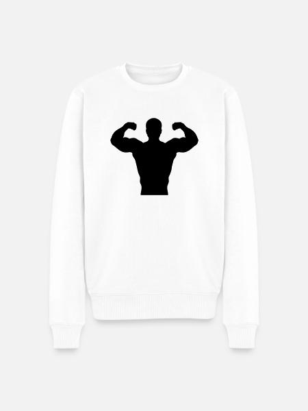 Bodybuilding Squad #2 - Männer Premium Bio Pullover - Weiß