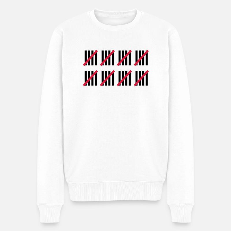 40e Anniversaire - Pull Premium bio Homme - blanc