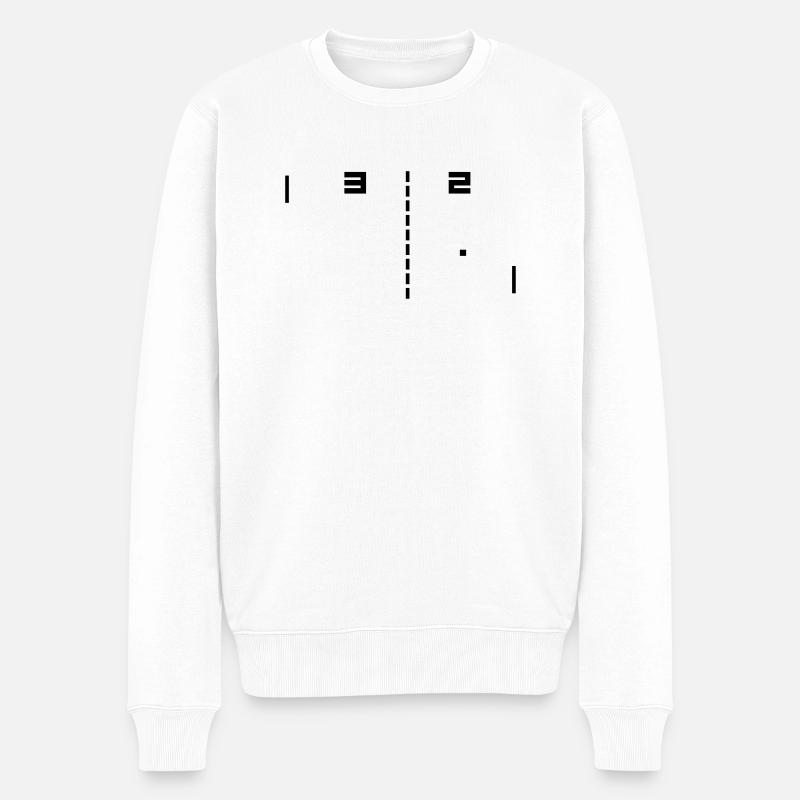 pong - Pull Premium bio Homme - blanc