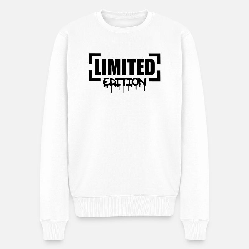 Limited Edition - Männer Premium Bio Pullover - Weiß