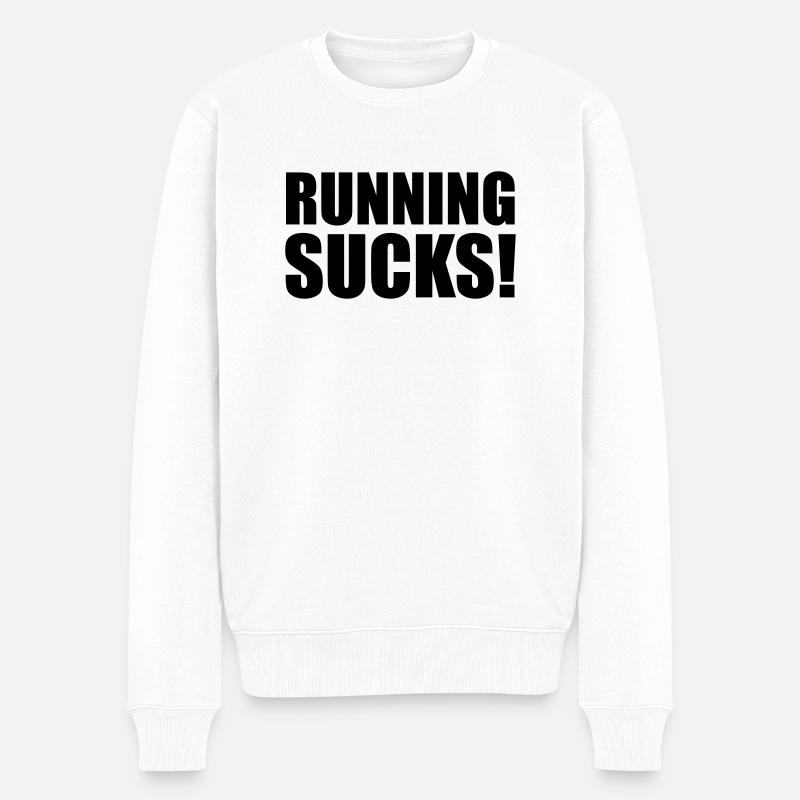Running Sucks - Pull Premium bio Homme - blanc