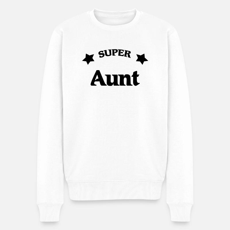 Super Aunt - Männer Premium Bio Pullover - Weiß