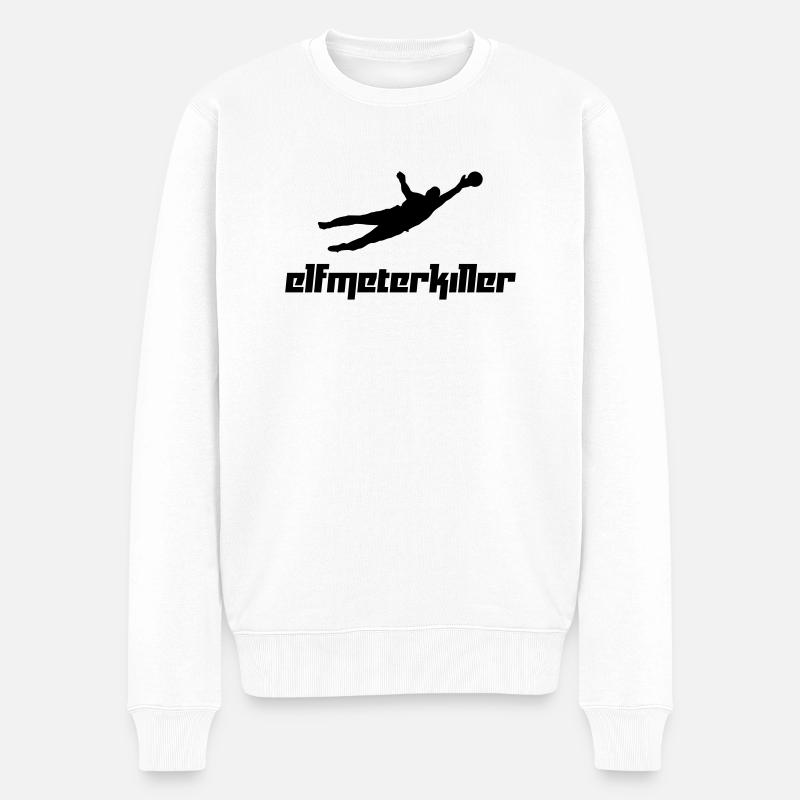 Elfmeterkiller (Vektor) - Männer Premium Bio Pullover - Weiß