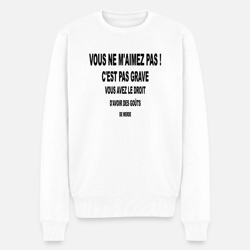 C'est pas grave... humour - Pull Premium bio Homme - blanc