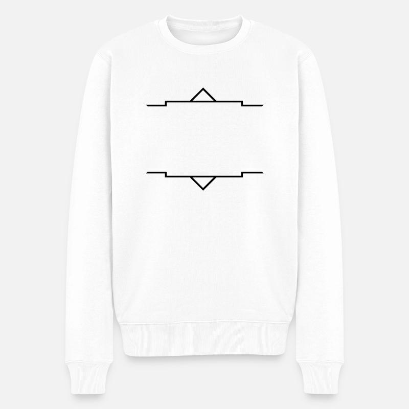frame ornament (1c) - Männer Premium Bio Pullover - Weiß