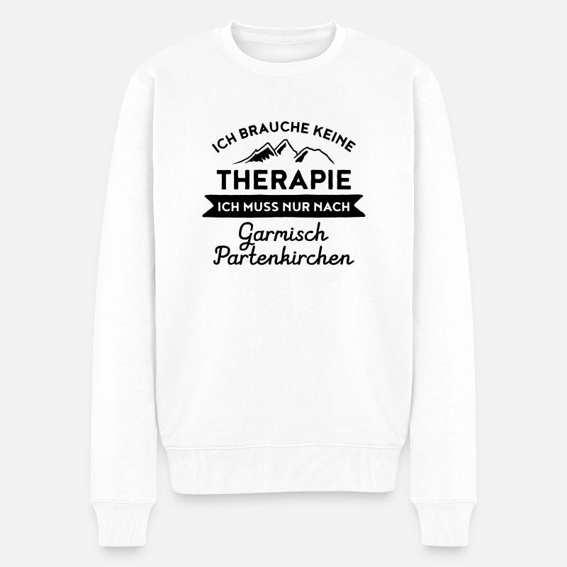 Therapie - Garmisch - Partenkirchen - Männer Premium Bio Pullover - Weiß