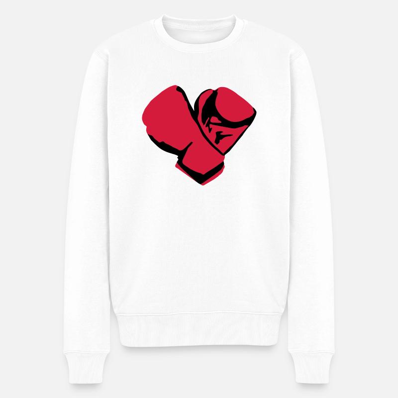 Boxen, Boxhandschuhe - Männer Premium Bio Pullover - Weiß