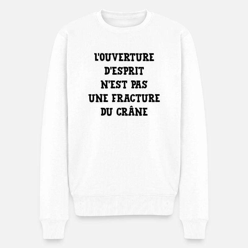 Citation Humour Philosophie Drôle Slogan Comique - Pull Premium bio Homme - blanc