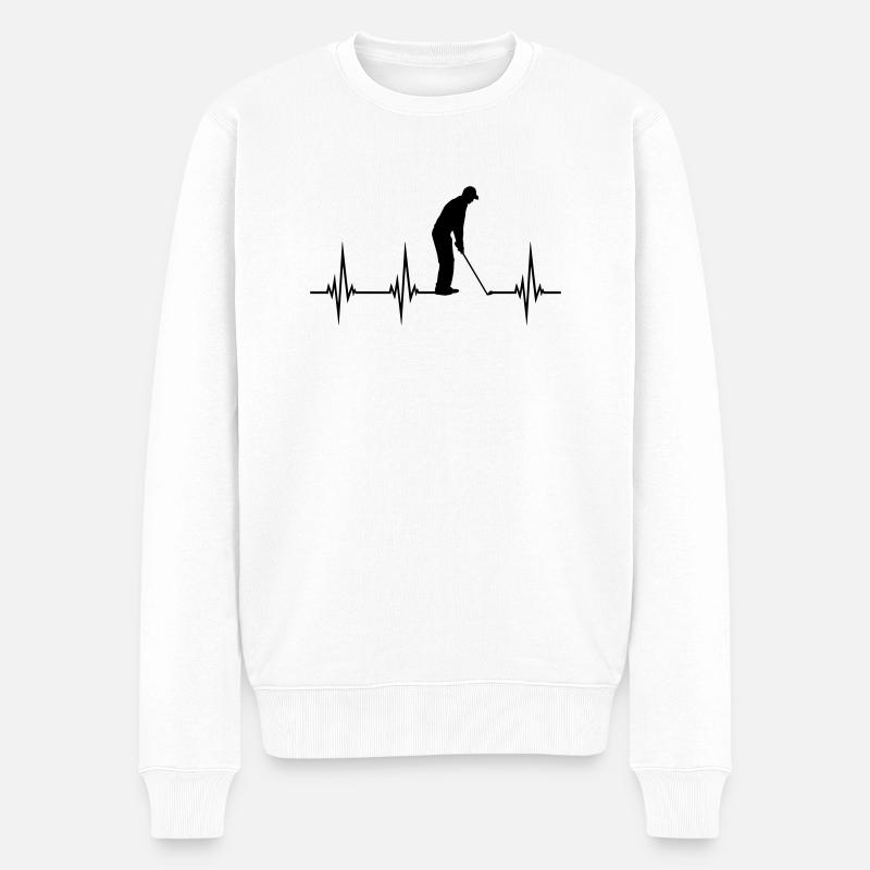 Pulse EKG golf - Pull Premium bio Homme - blanc