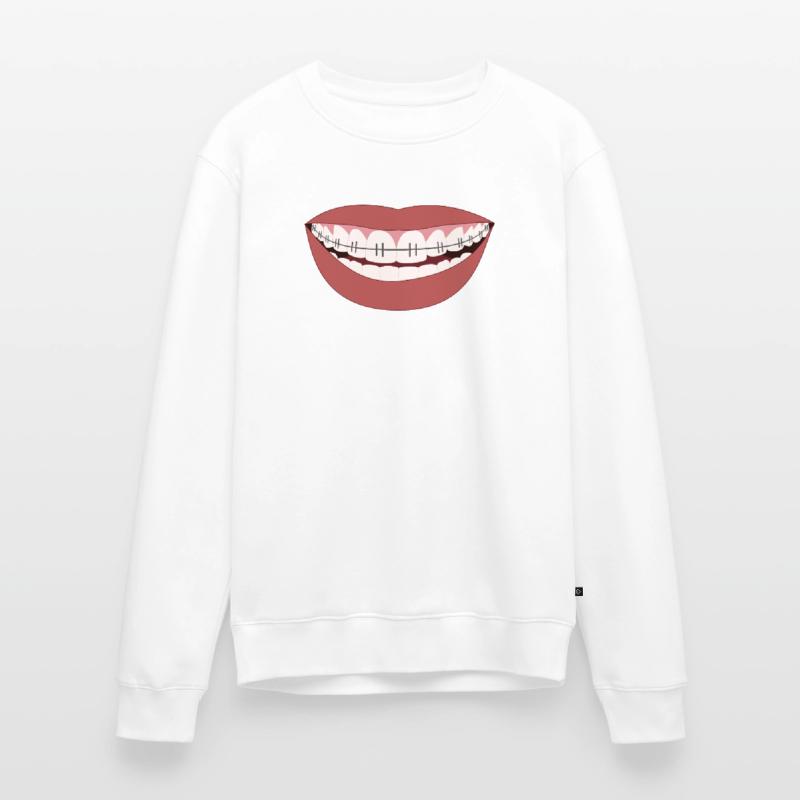 Stahlzähne - Lächeln der Hölle oder Eisen! Männer Premium Bio Pullover