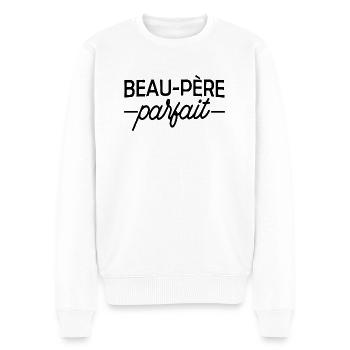 Beau père parfait - Pull Premium bio Homme - blanc - Devant - Thijin (182cm)