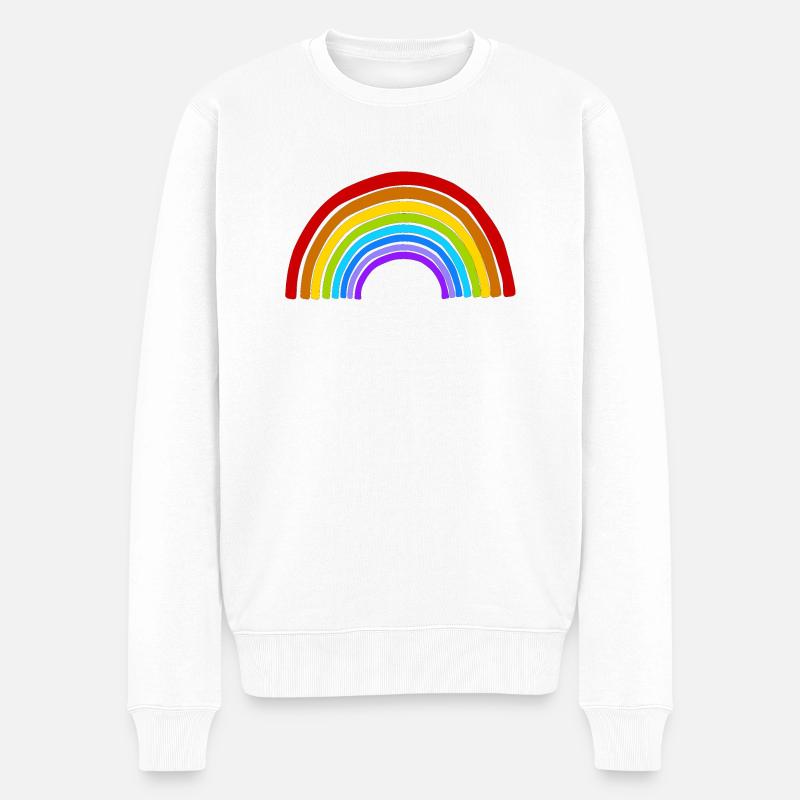 arc en ciel - Pull Premium bio Homme - blanc
