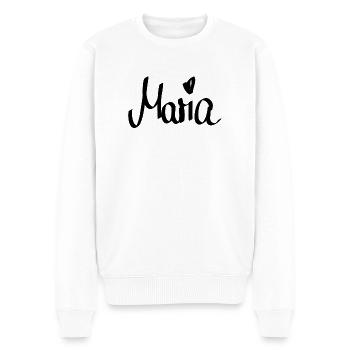 maria - Männer Premium Bio Pullover - Weiß - Vorne - Thijin (182cm)
