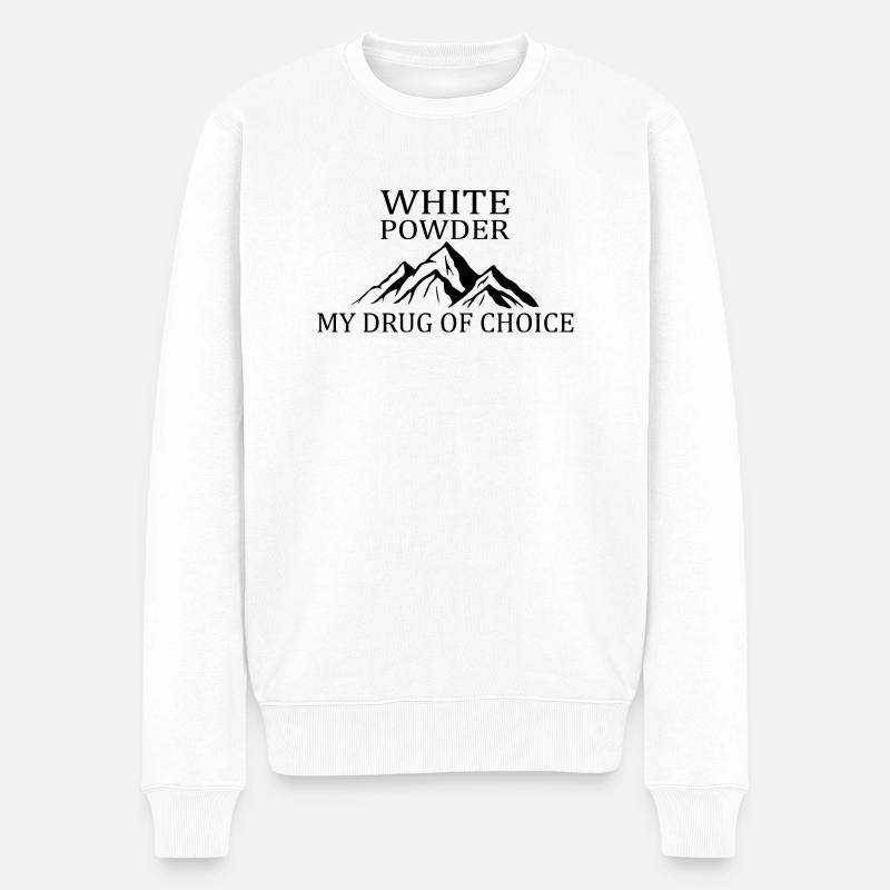 Ski Skiing Après-Ski - Pull Premium bio Homme - blanc