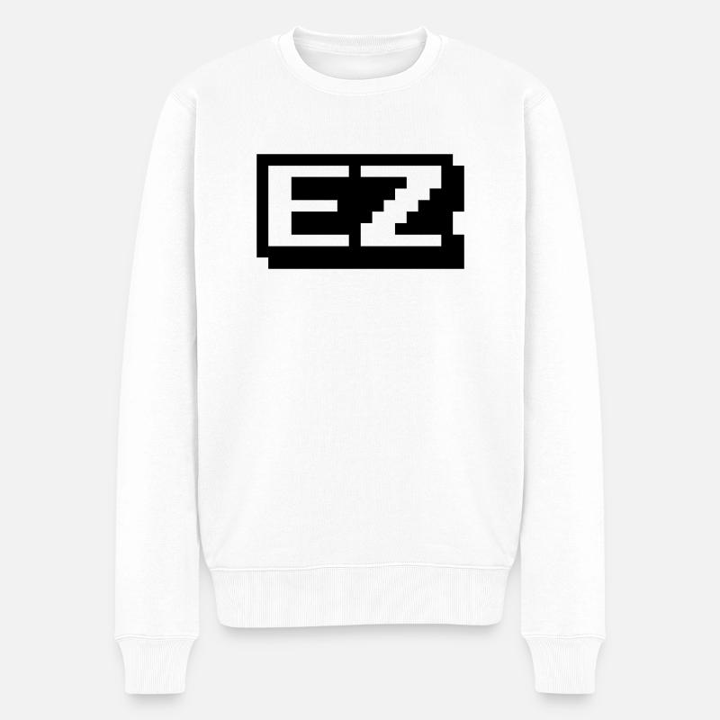 EZ Einfaches Spiel - Männer Premium Bio Pullover - Weiß