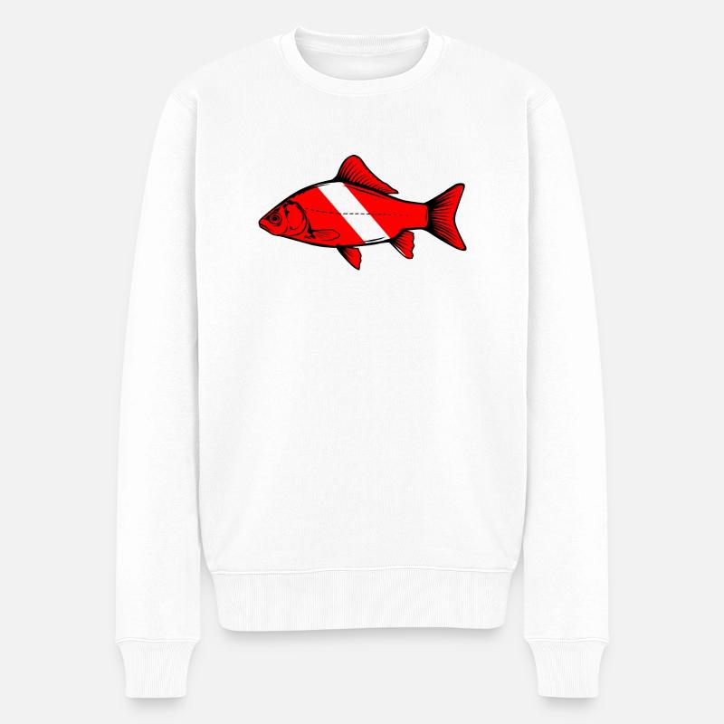 Carp par Scuba.Style - Pull Premium bio Homme - blanc