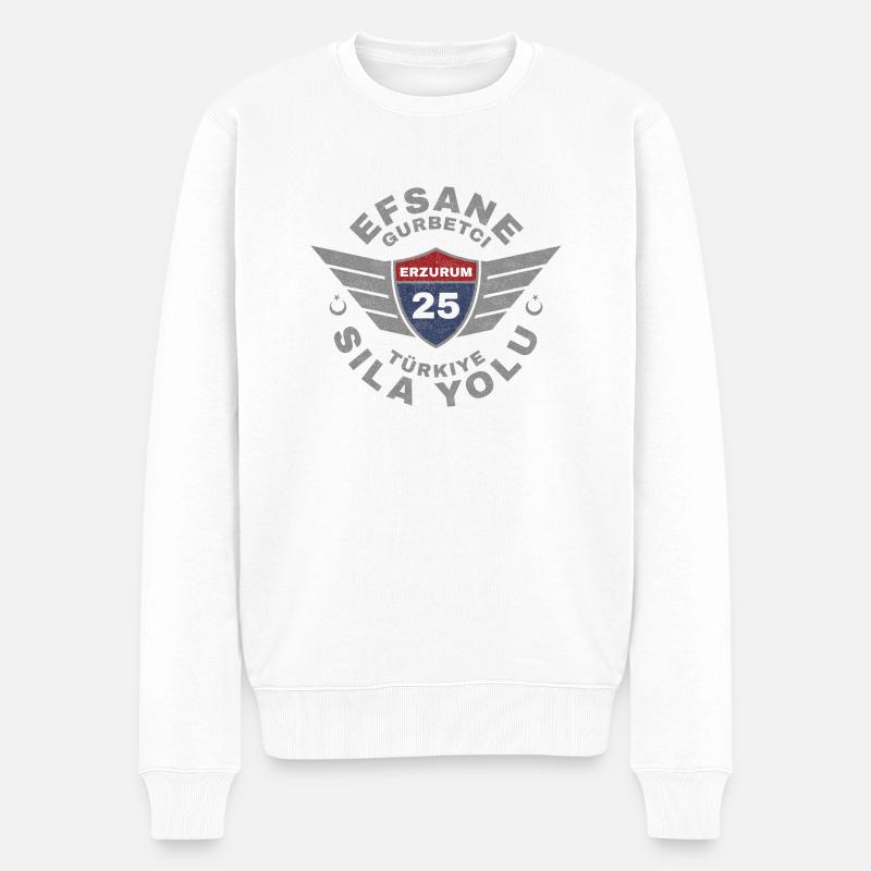 Erzurum - Männer Premium Bio Pullover - Weiß
