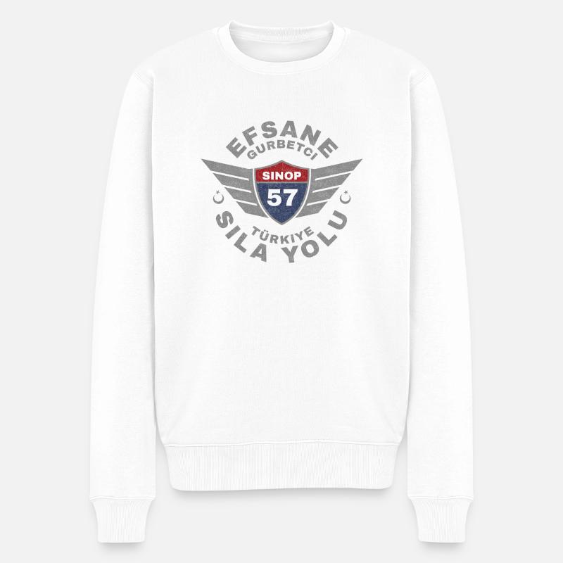 Sinop - Männer Premium Bio Pullover - Weiß