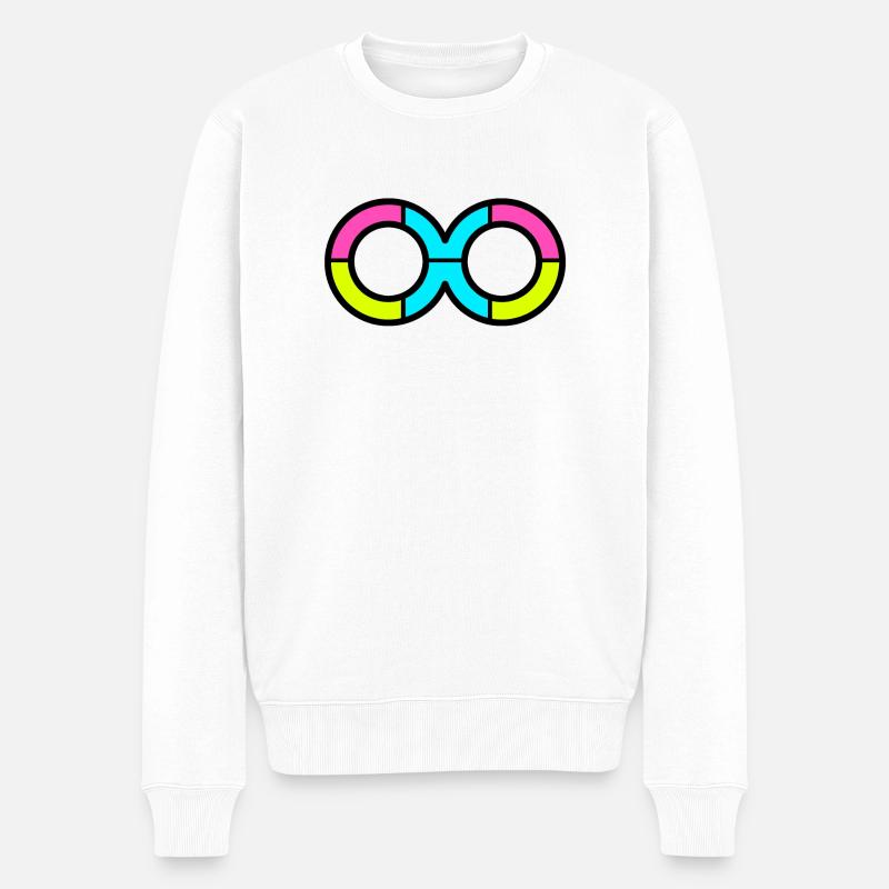 Acht Unendlichkeit 3 - Männer Premium Bio Pullover - Weiß