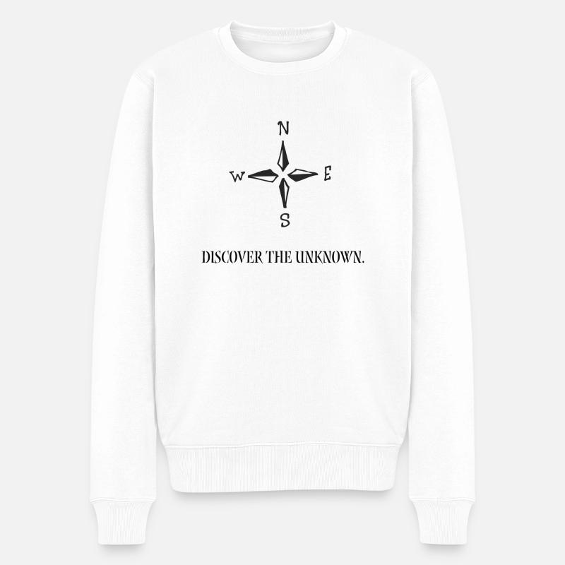 Découvrez l’inconnu. - Pull Premium bio Homme - blanc