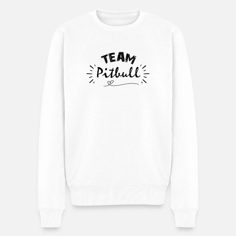 Team Pitbull, idée cadeau pour ami des chiens - Pull Premium bio Homme - blanc