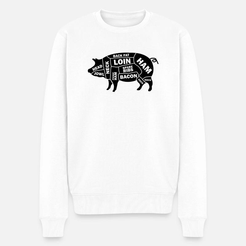 Cochon - Pull Premium bio Homme - blanc
