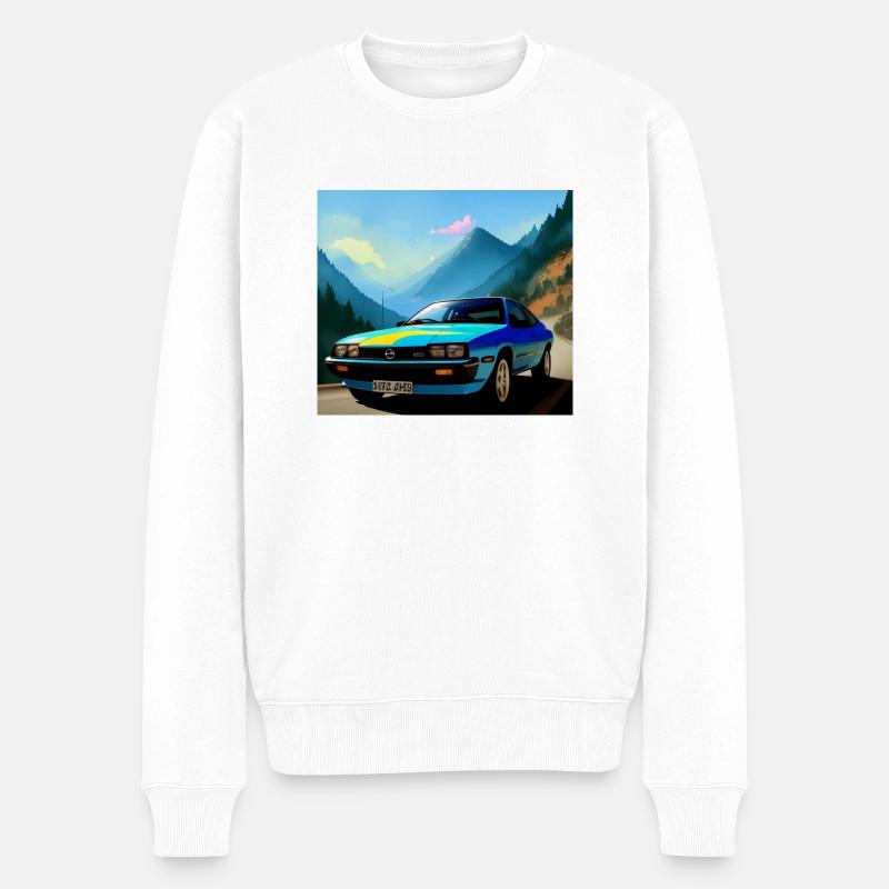 Sportwagen 80er Jahre - Männer Premium Bio Pullover - Weiß