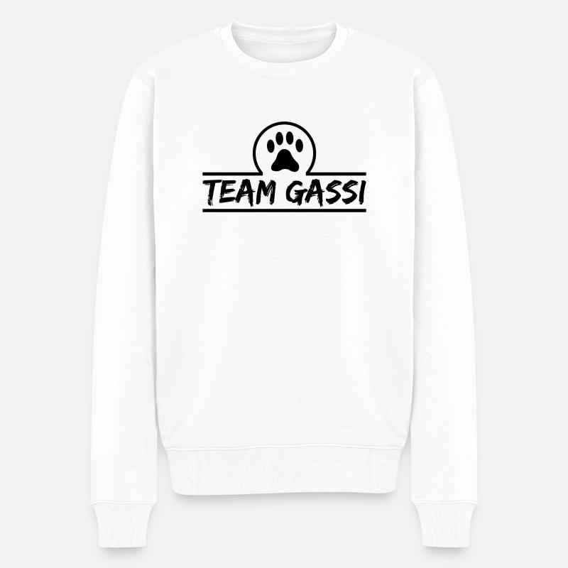 team gassi - Männer Premium Bio Pullover - Weiß